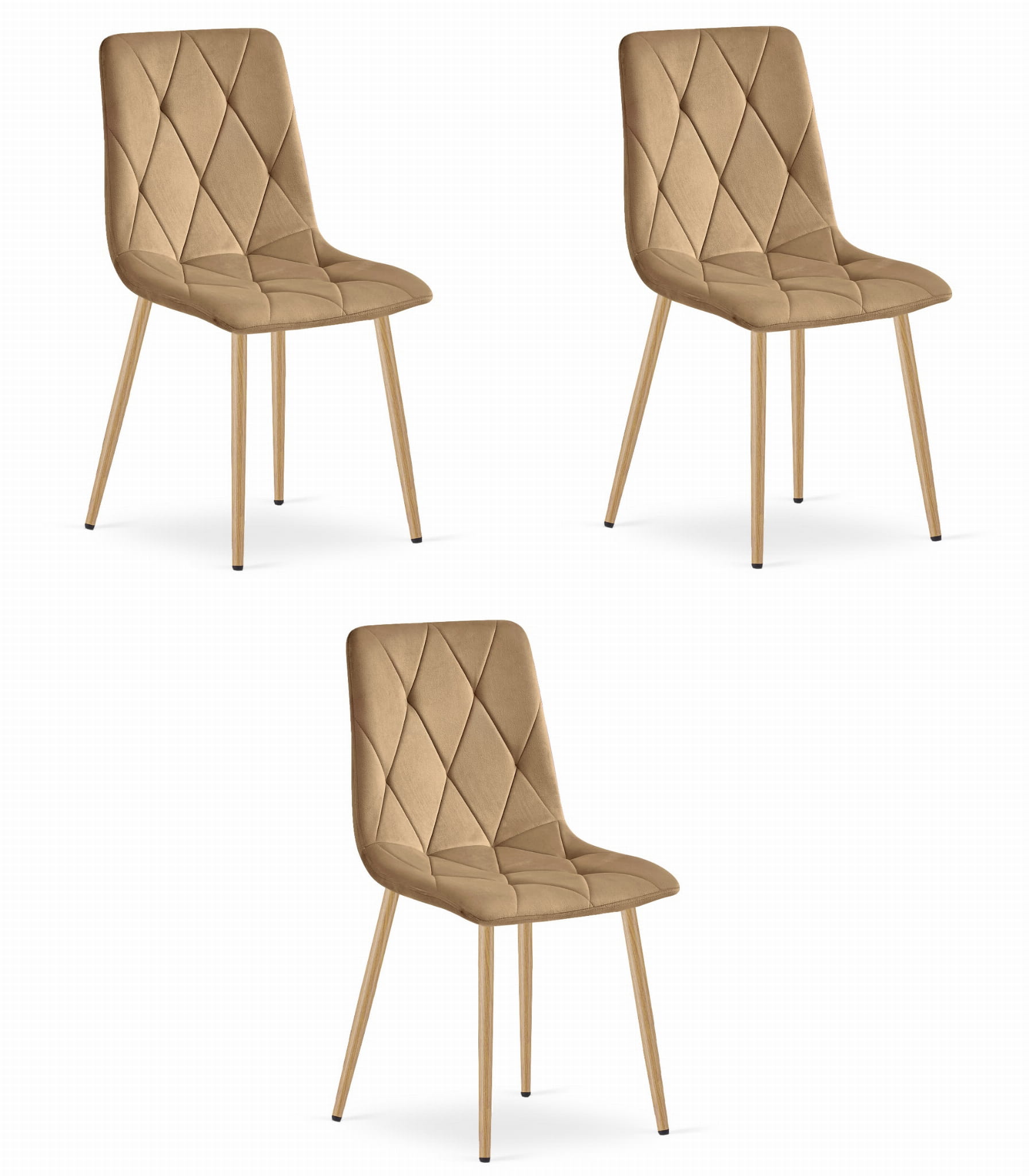 LIBRA-tuoli, ruskea sametti, puujäljitelmäjalat (3 kpl)