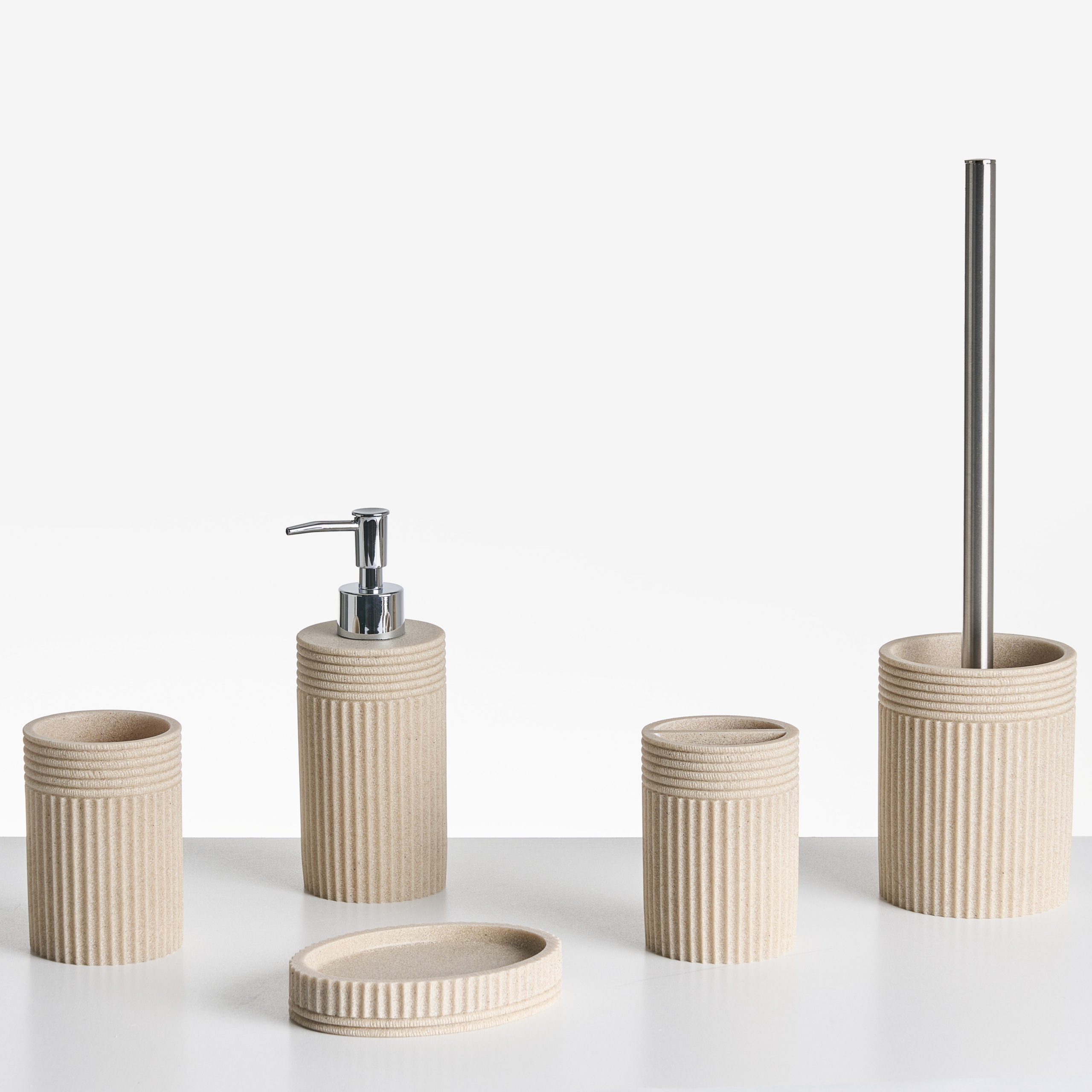 Kylpyhuonesetti 5 osaa CHANCAY Vaaleanbeige