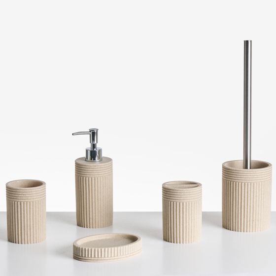 Kylpyhuonesetti 5 osaa CHANCAY Vaaleanbeige