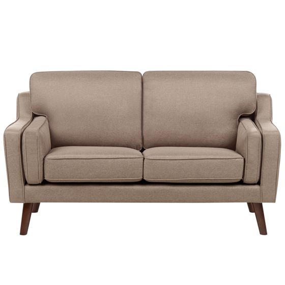 Sohva LOKKA kangas Vaaleanruskea 2-istuttava