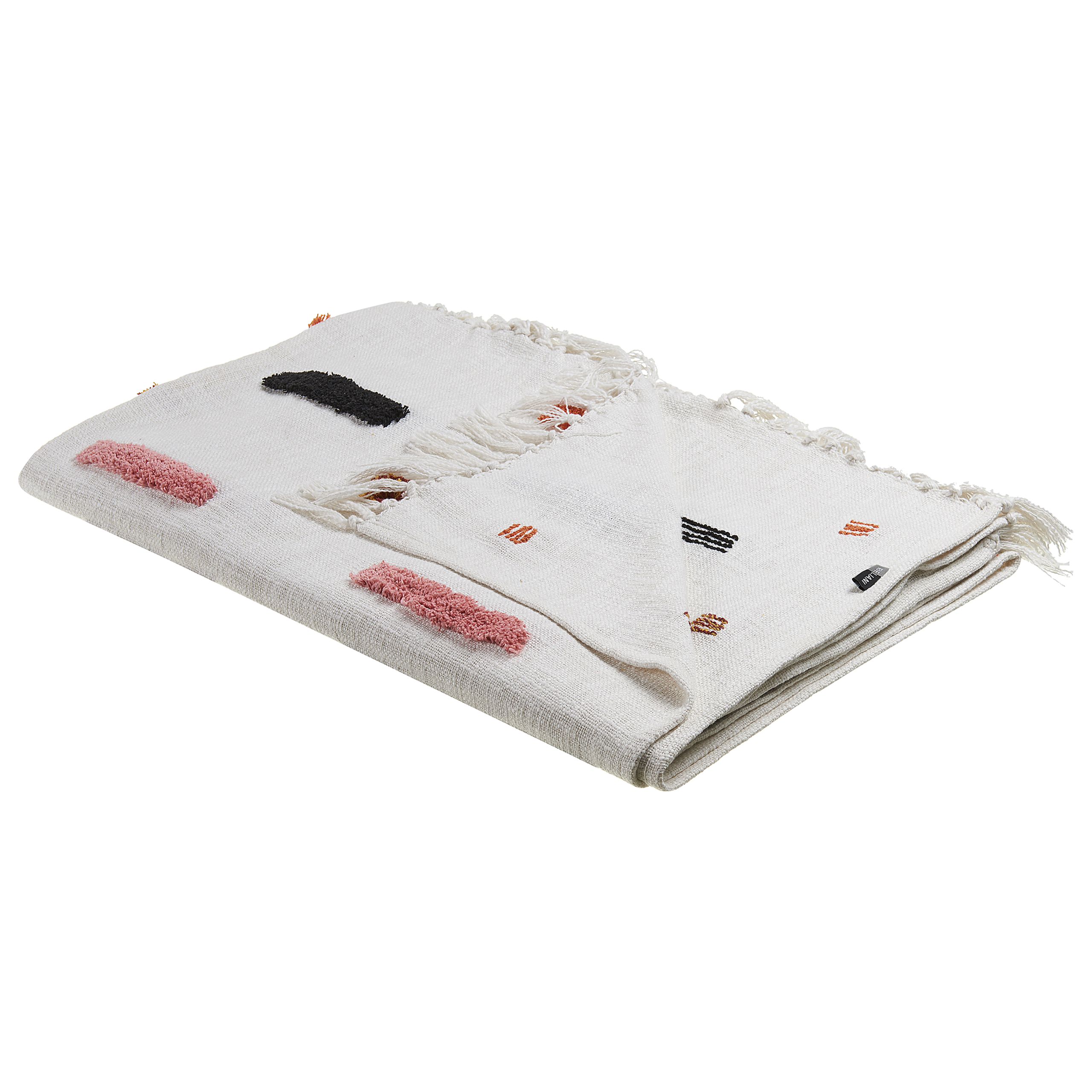 Torkkupeitto ALAPPUZHA puuvilla 130 x 180 cm Valkoinen