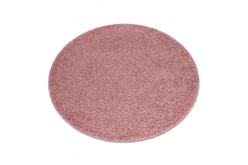 Matto SOFFI pyöreä shaggy 5  vaaleanpunaineuusi pyöreä 120 cm
