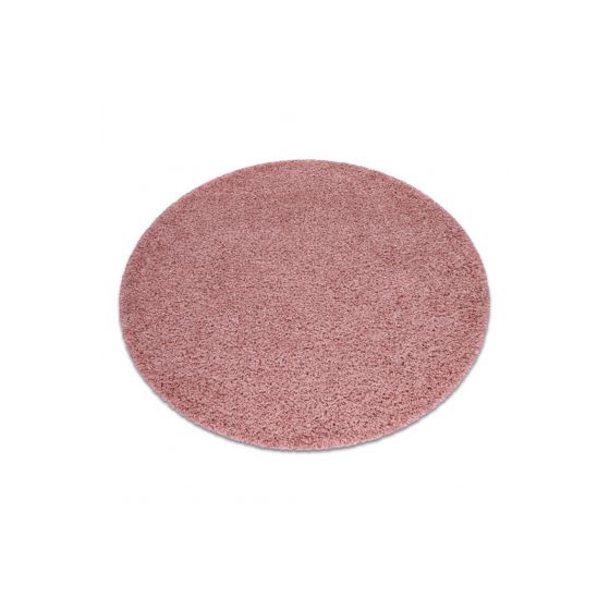 Matto SOFFI pyöreä shaggy 5 vaaleanpunaineuusi pyöreä 120 cm