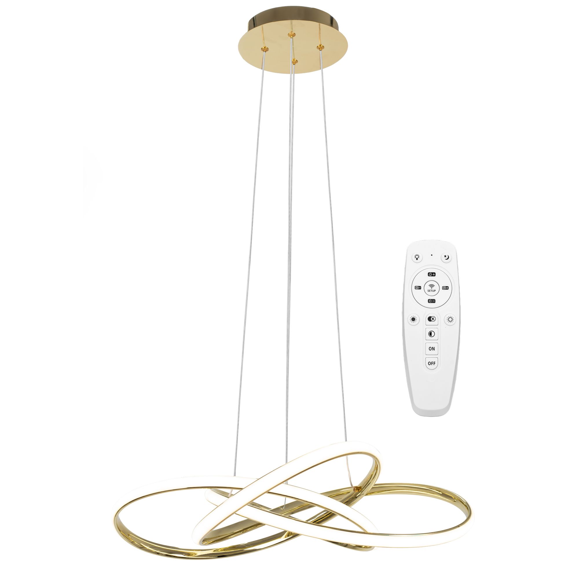 TOOLIGHT riippuva kattovalaisin LED APP815-CP NODE kulta, 13x60x70cm