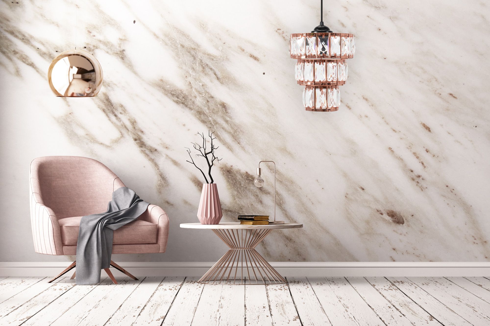 TOOLIGHT riippuvalaisin APP1104-1CP ruusukulta, 22, 5X18, 5X22, 5CM