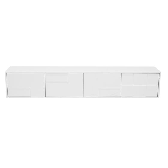 TV-taso 170x30x30,5 cm valkoinen MDF lastulevy säilytyksellä ja liukuovilla