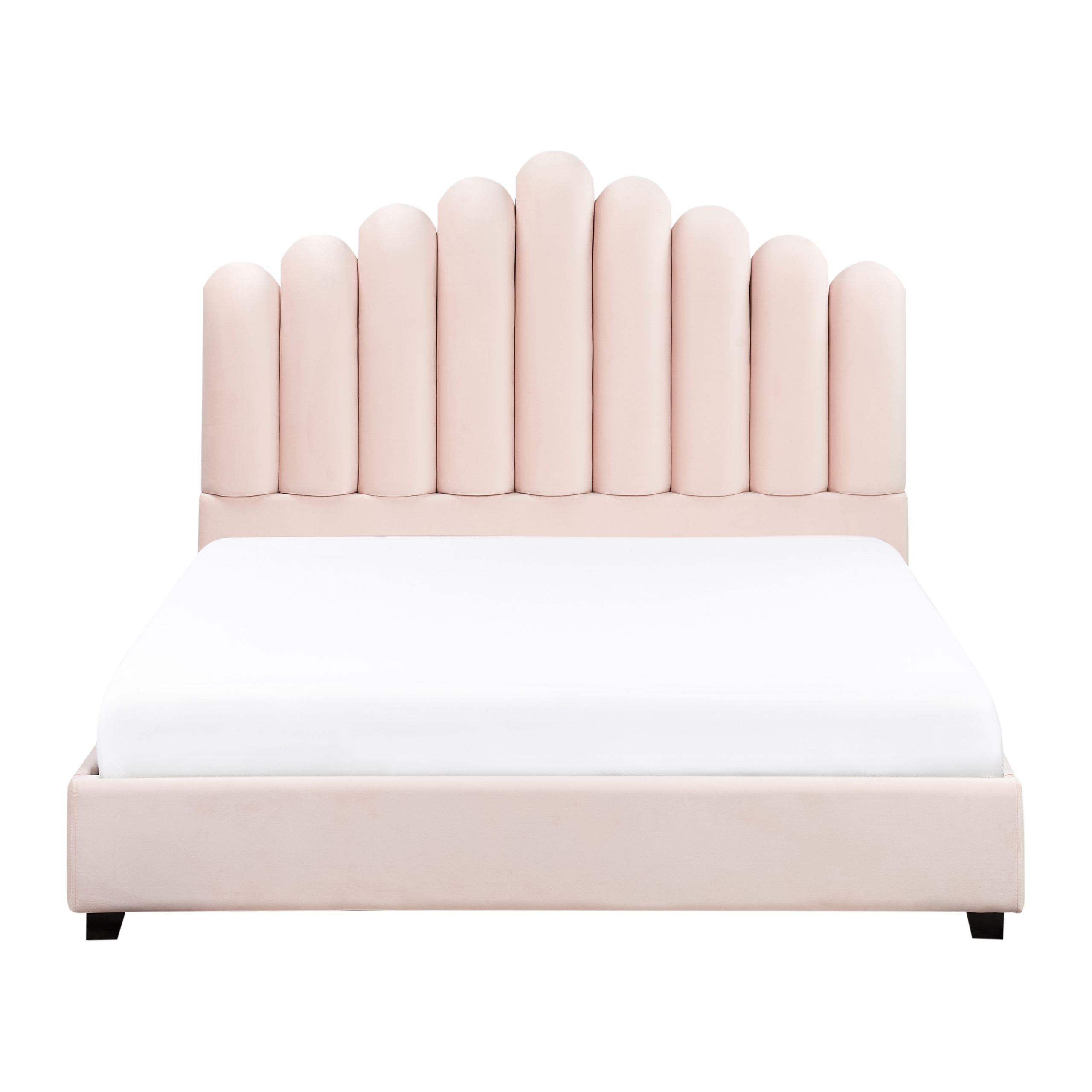 Sänky sametti VINCENNES 140 x 200 cm Pastellipinkki