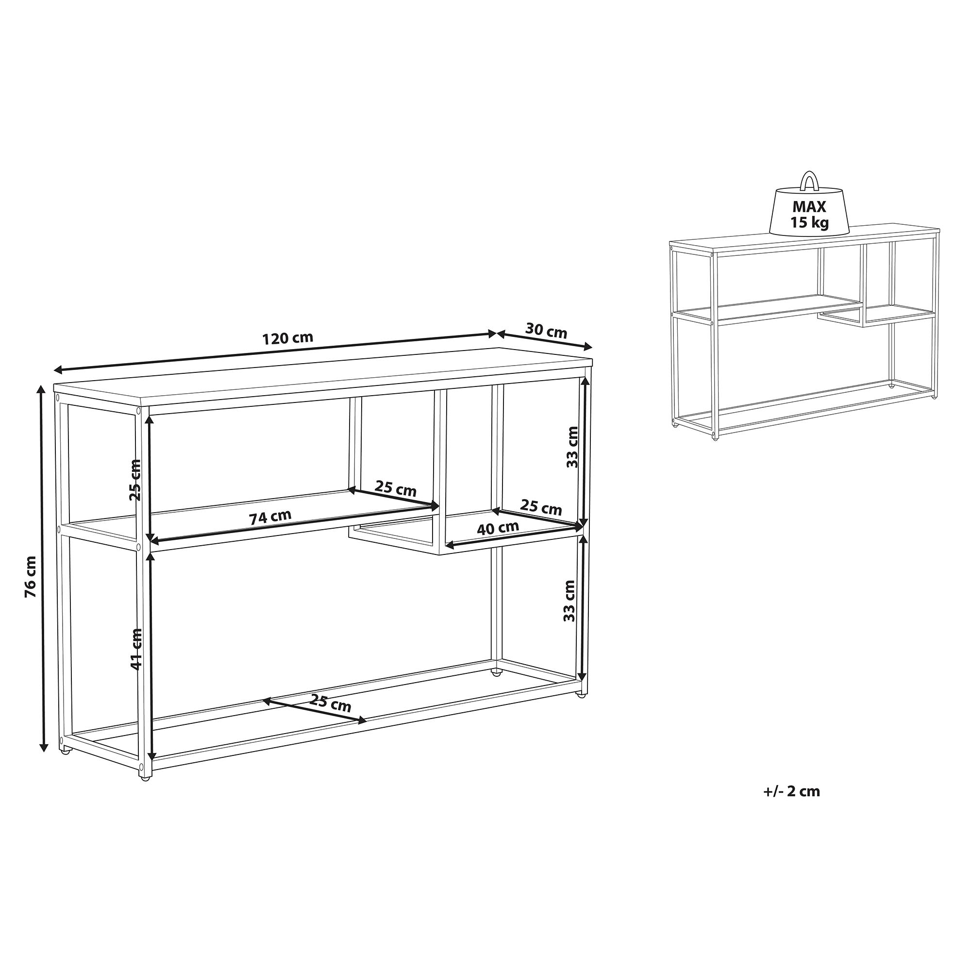 Konsolipöytä BELMONT Ruskea