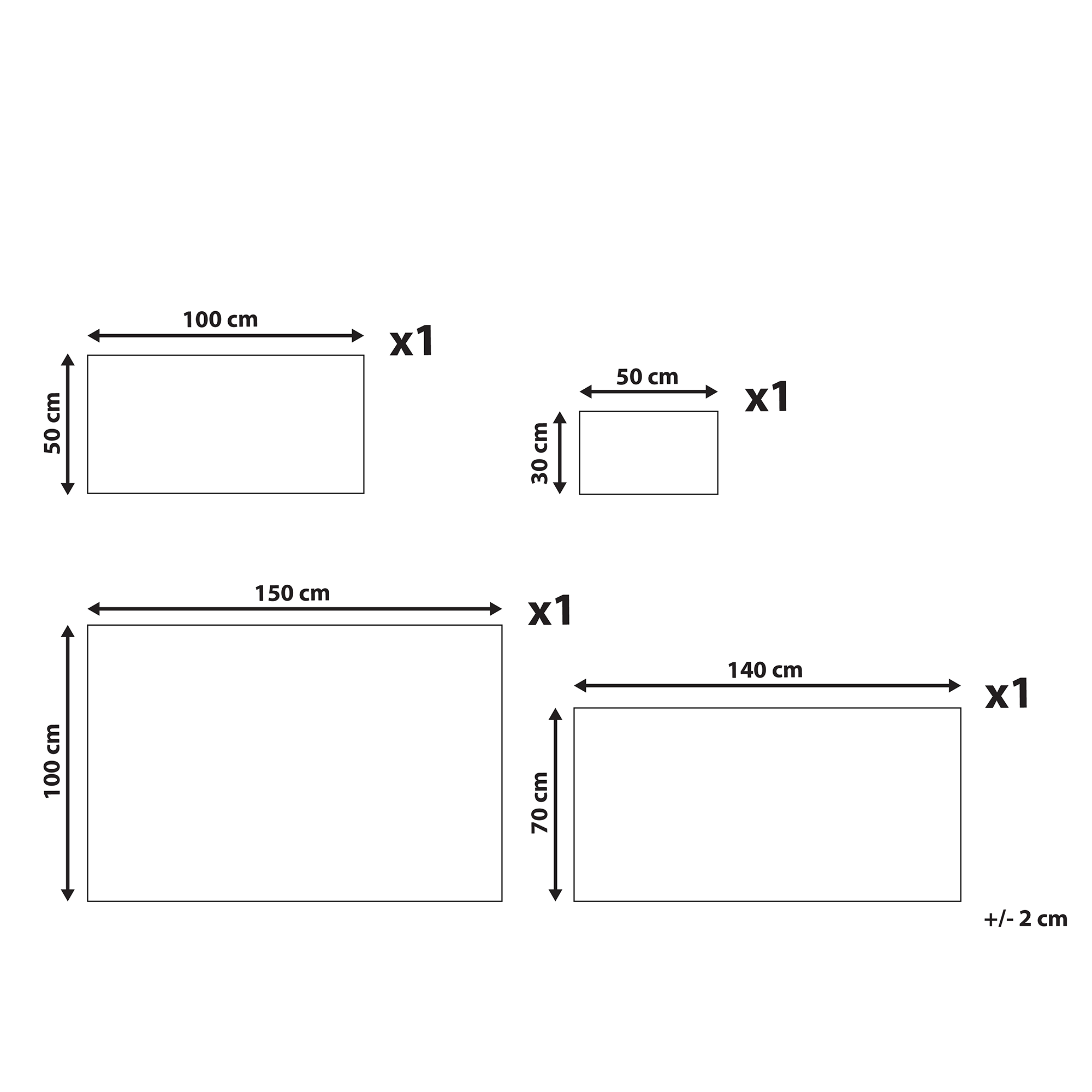 Pyyhesetti 4 kpl ATAI Puuvilla Valkoinen