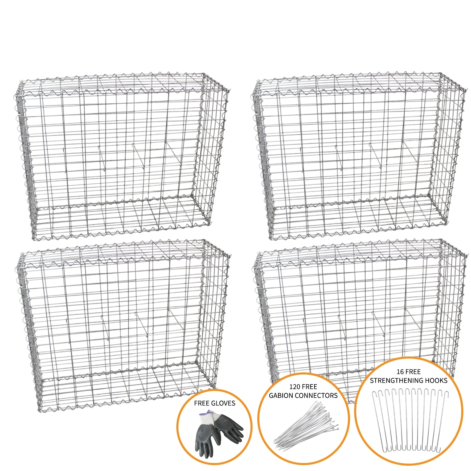 Gabionkorit 100 x 95 x 30 cm / 4 kpl
