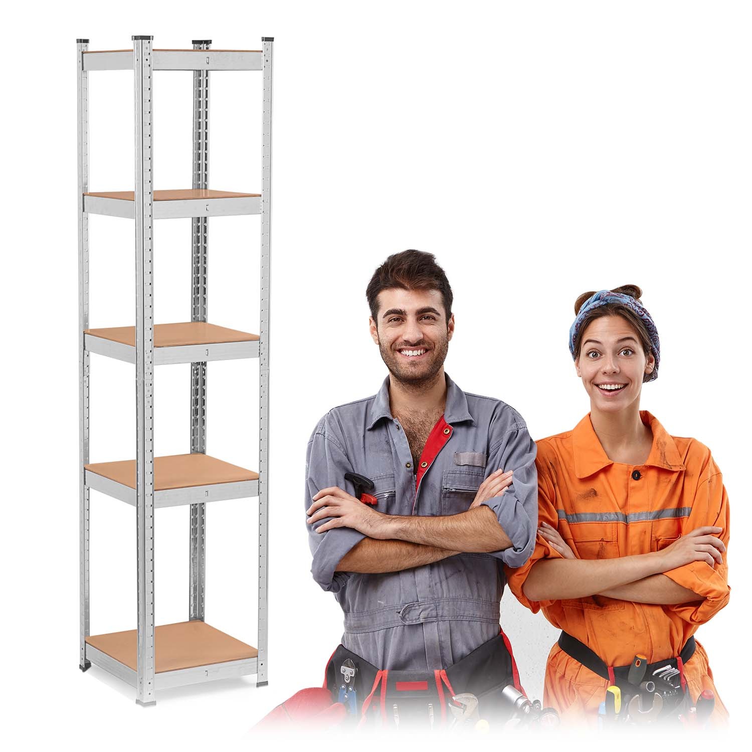 Humberg 4819 Metallinen säilytyshylly 180 x 40 x 40