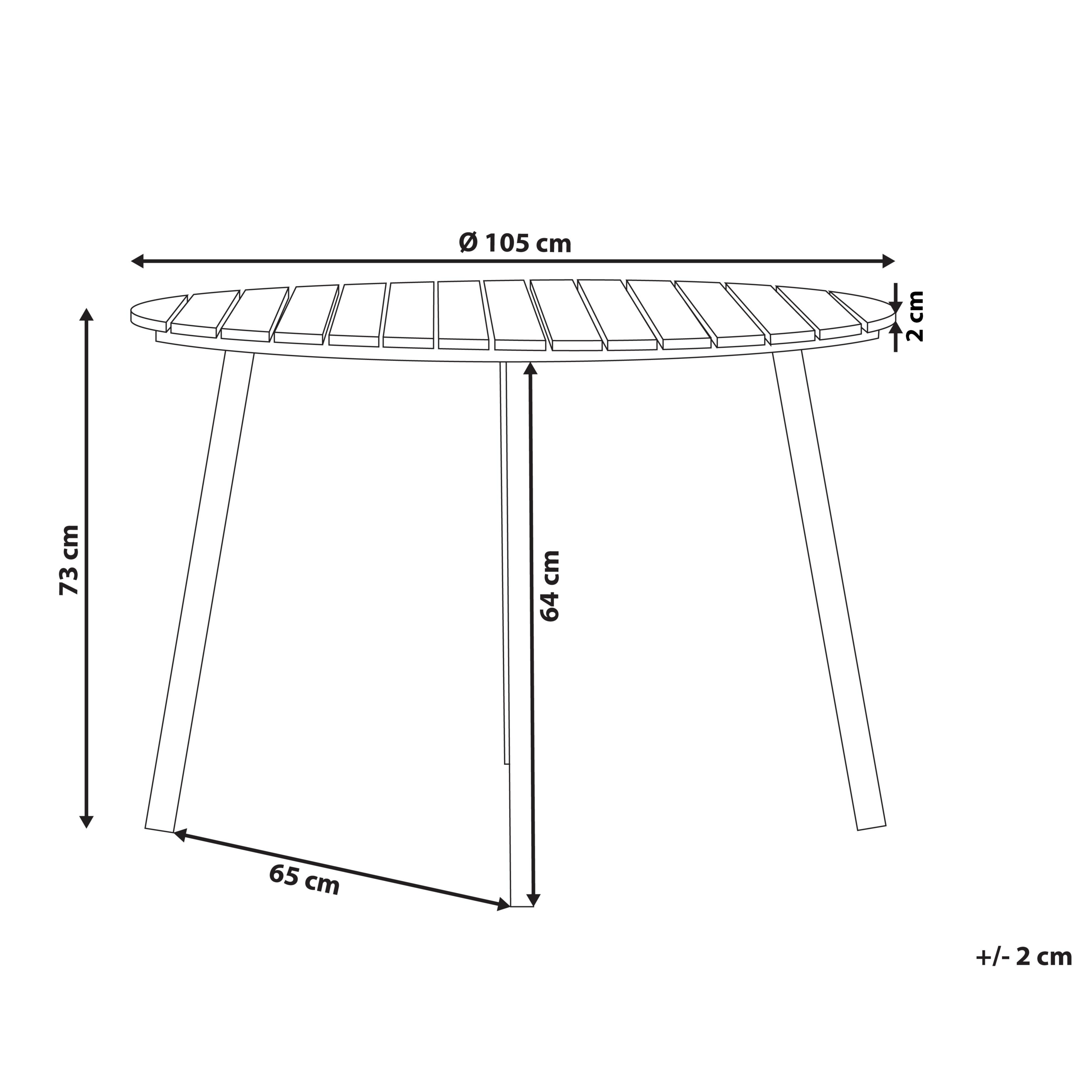 Puutarhapöytä CAVOLI 105 cm 105 cm Ruskea