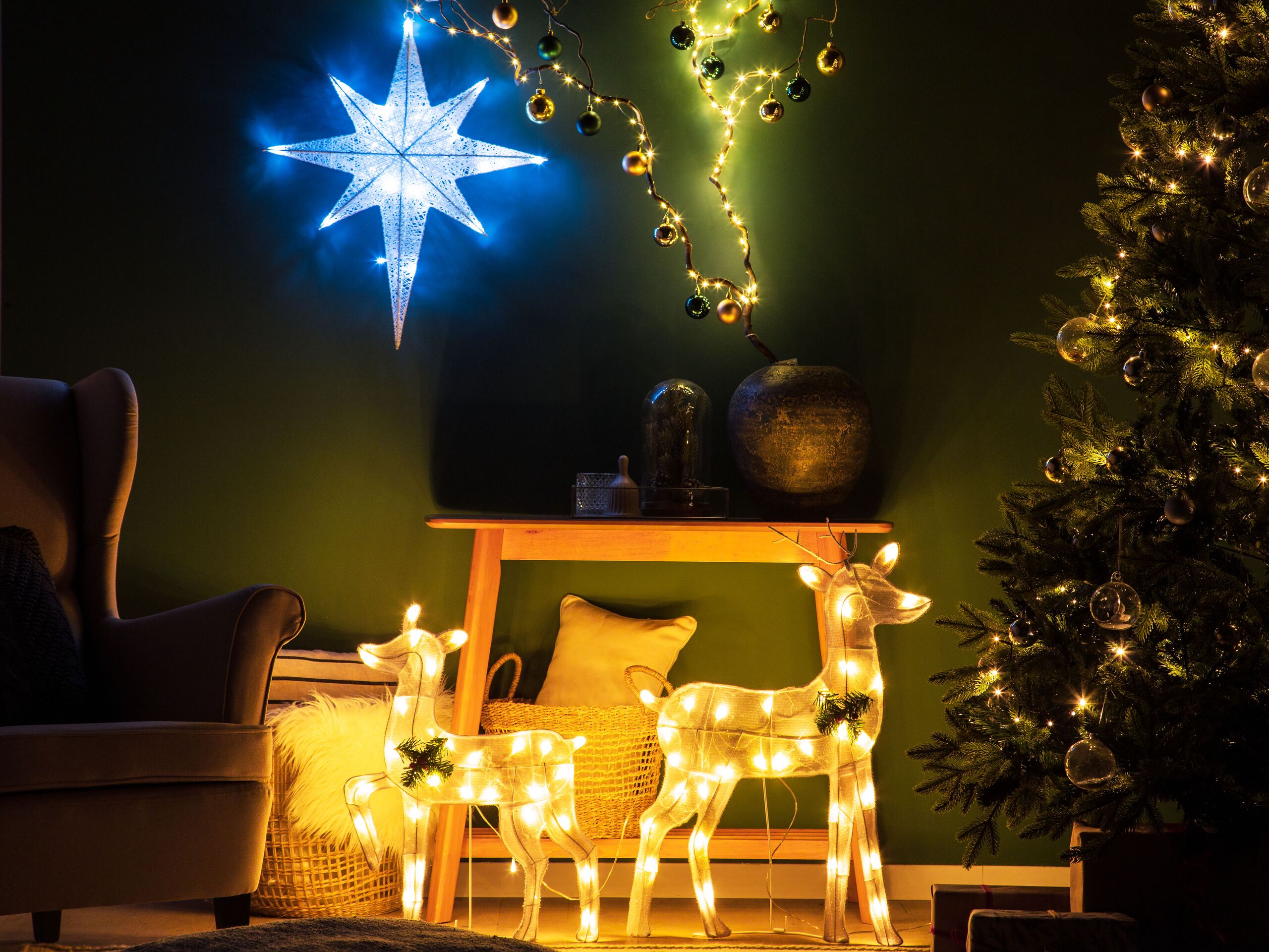 Ripustettava ulkokoriste LED-valo OSMA Tähti 67 cm Valkoinen