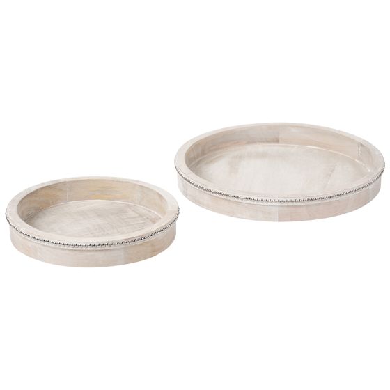 Tarjotinsetti 2 kpl MANSOURA mangopuu Vaaleanruskea