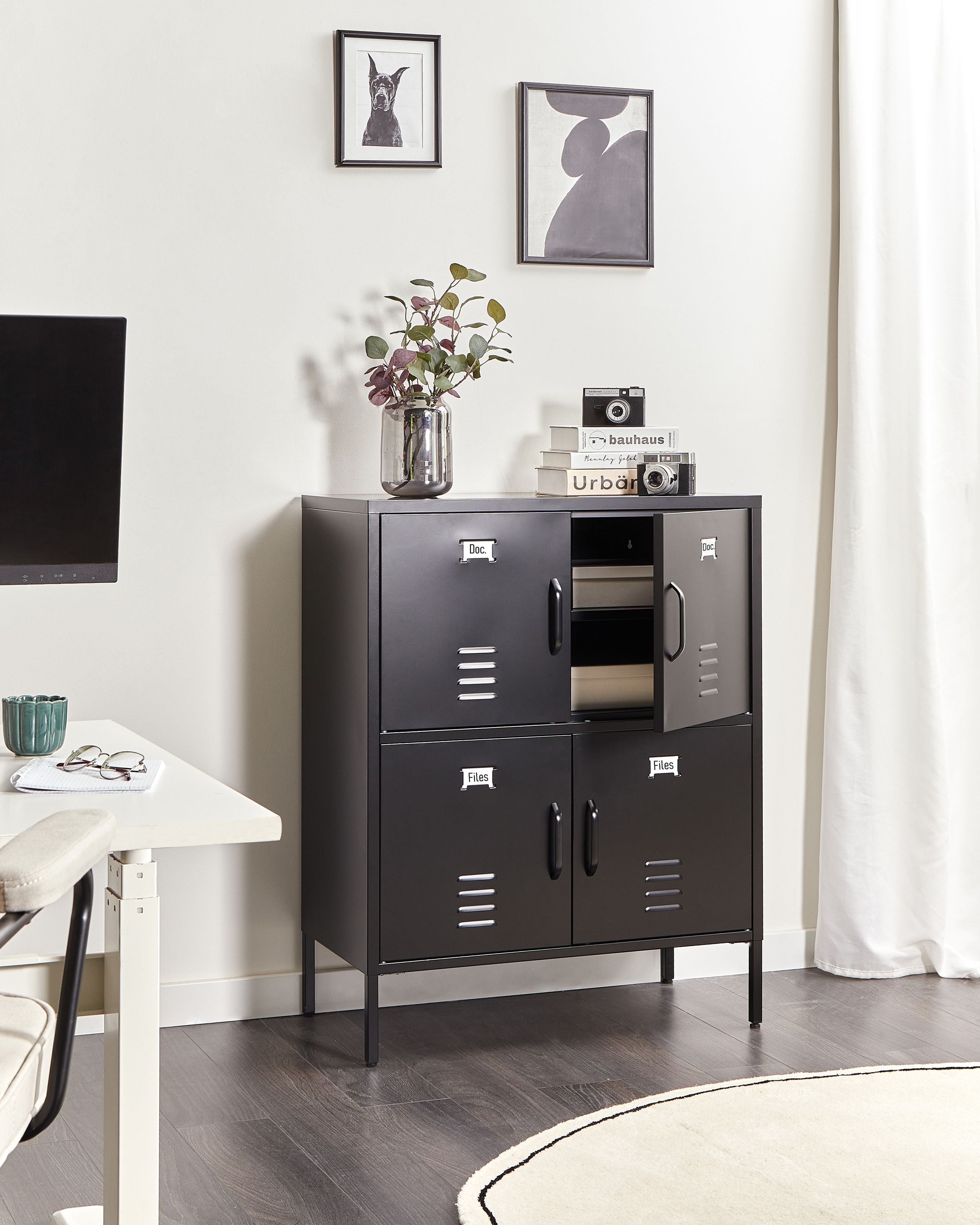 Säilytysyksikkö HOLBECK metalli Musta