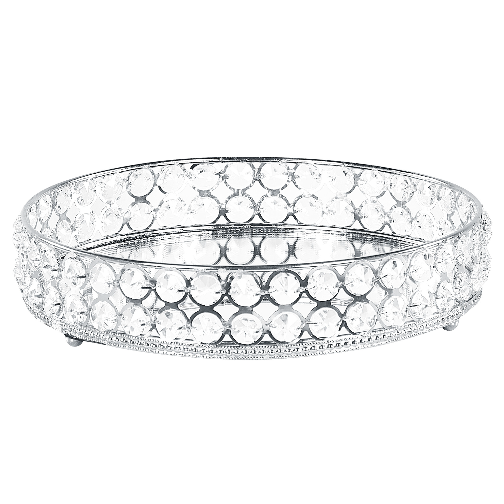 Koristetarjotin VATAN lasi Hopea