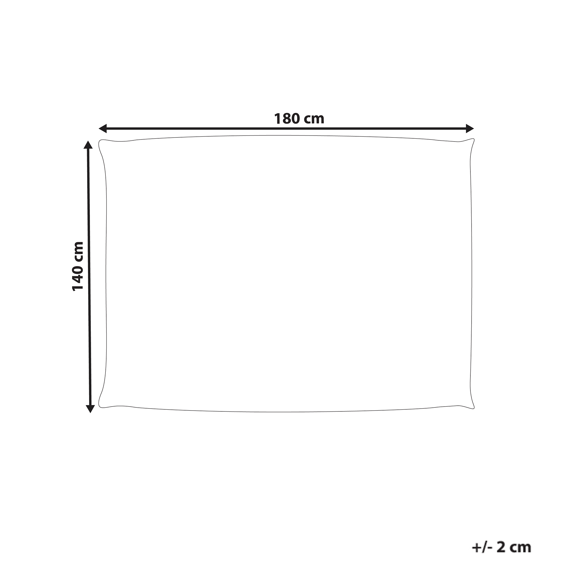 Säkkituolin päällinen FUZZY 180 cm 140 cm Punainen