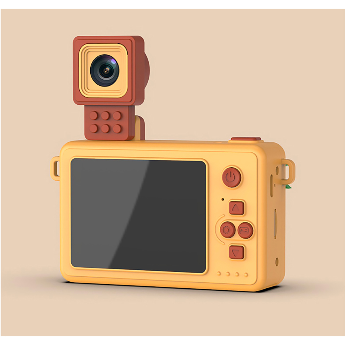 Lasten digikamera 18 MP, kääntyvä leijona, minipeleillä ja suodattimilla