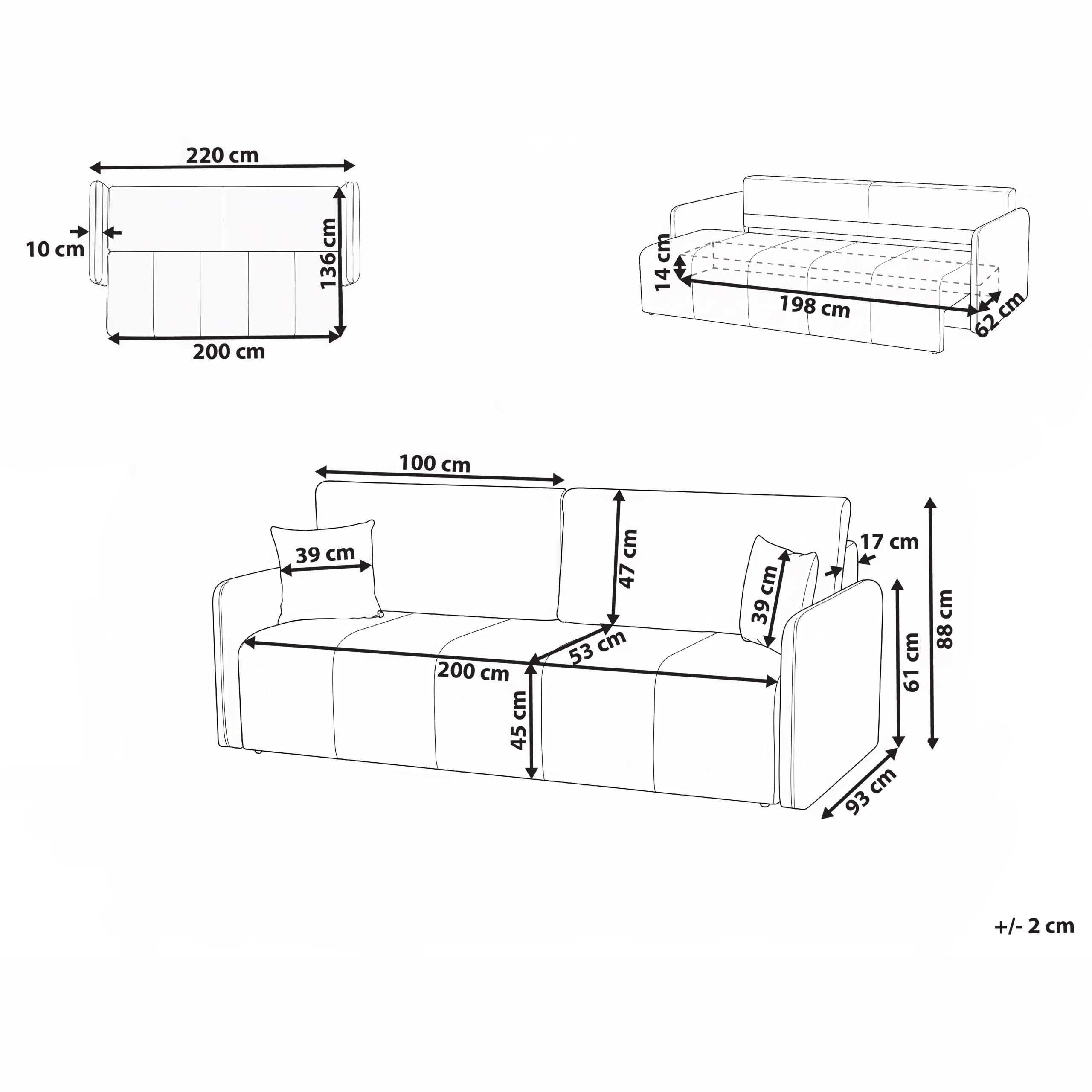 Vuodesohva 3-istuttava EGGE sametti Vaaleanruskea