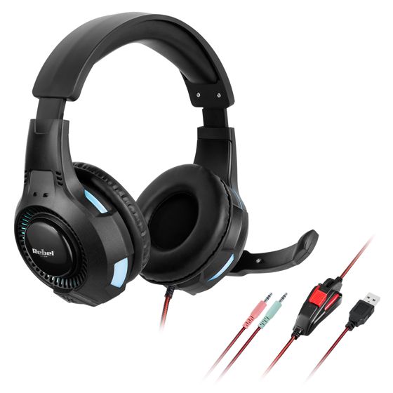 Pelikuulokkeet pelaajille, RGB-mikrofoni, Rebel