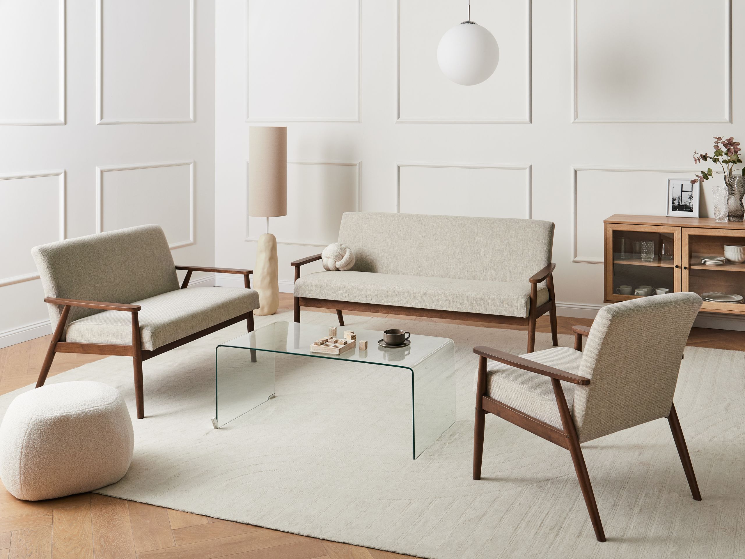 Sohvaryhmä 6-istuttava ESRUM kangas Tummanruskea/harmaa