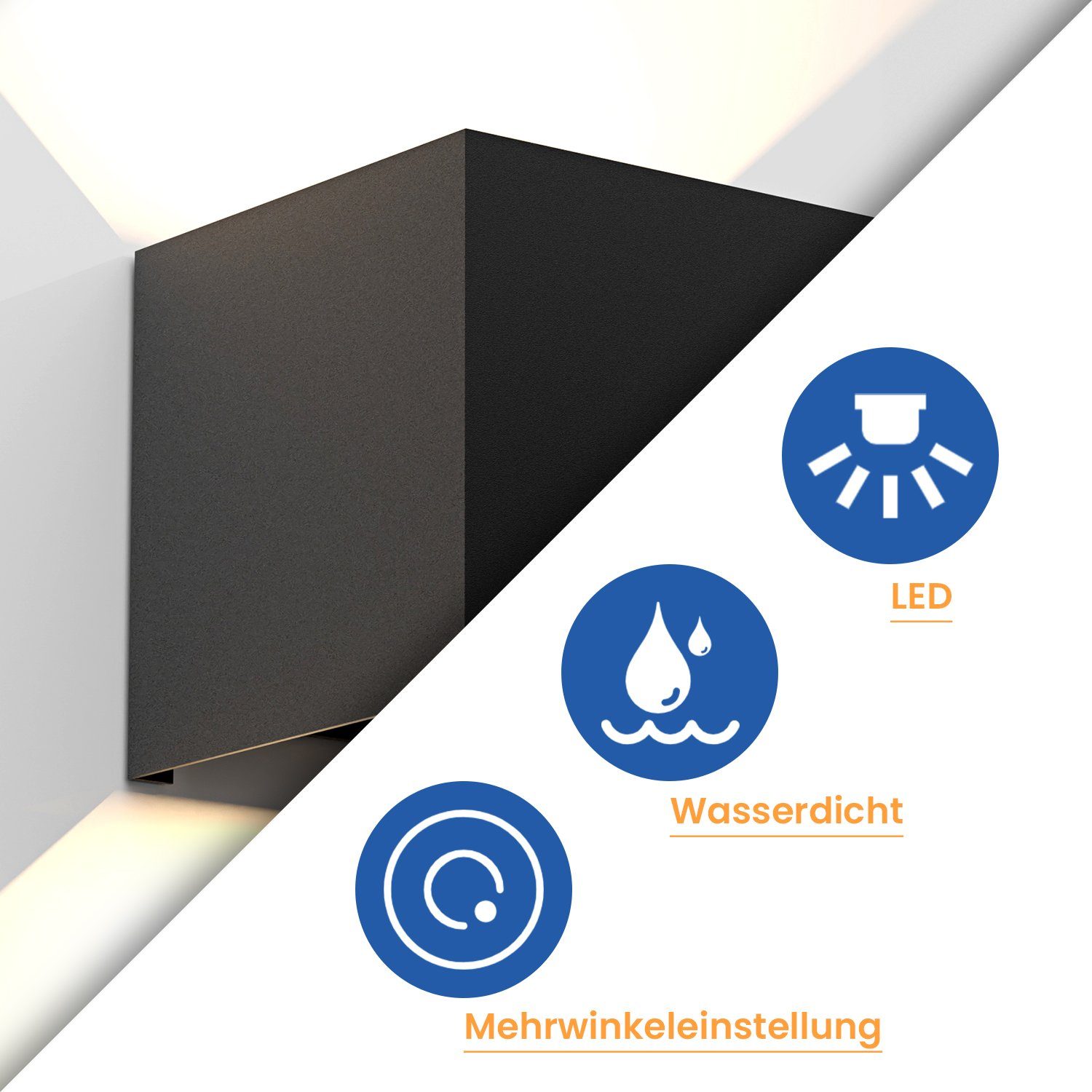 ZMH moderni LED-ulkoseinävalaisin ylös ja alas makuuhuoneeseen ja käytävään
