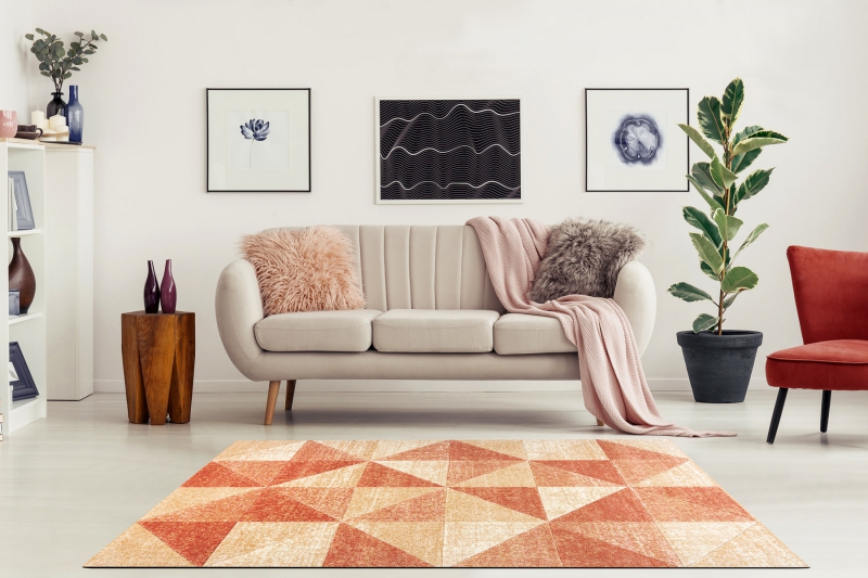 Matto FEEL 5672/17911 KOLMIOT beige/terrakotta 140x190 cm