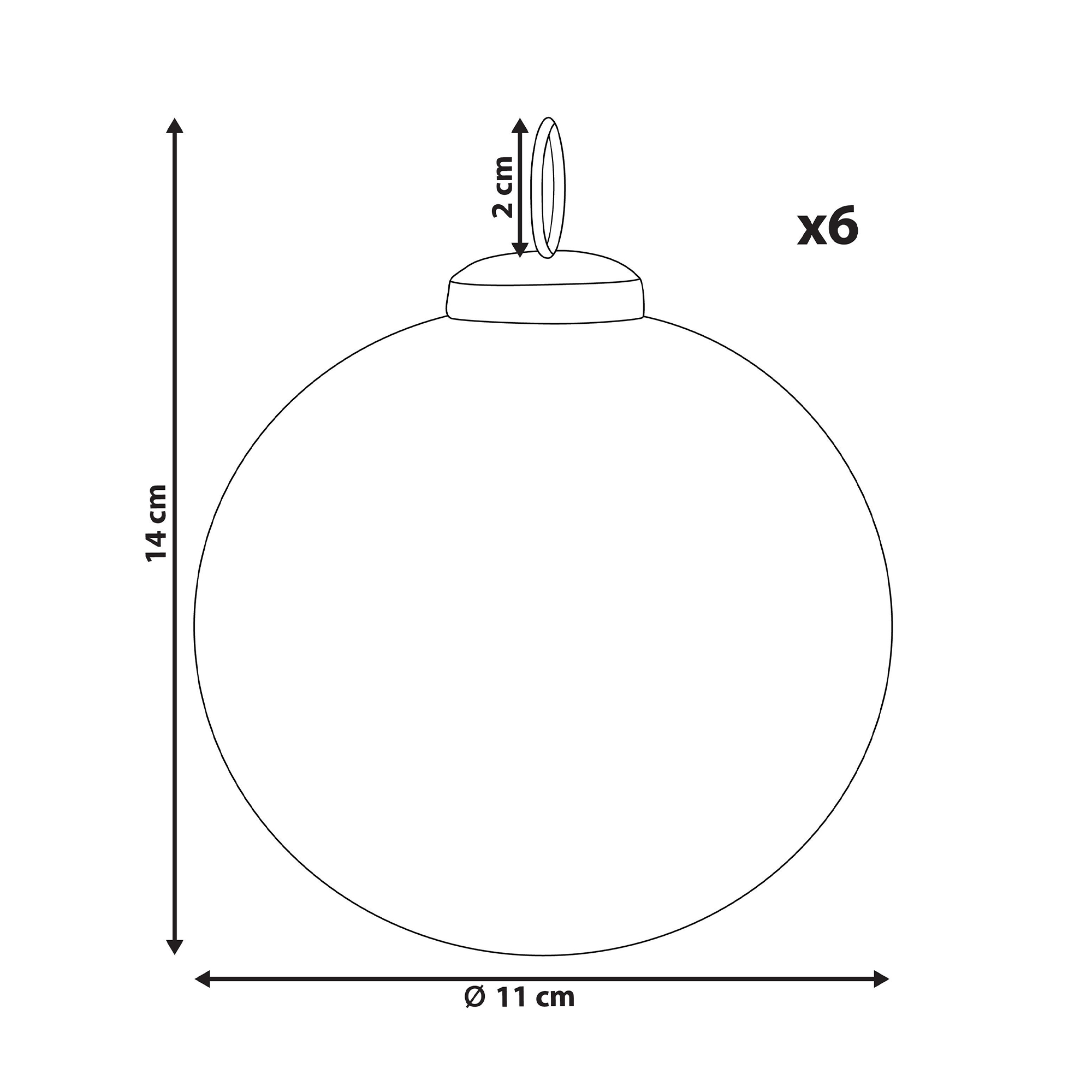 Kuusenkoristesetti 6 kpl ASTRAL lasi Vaaleanpunainen