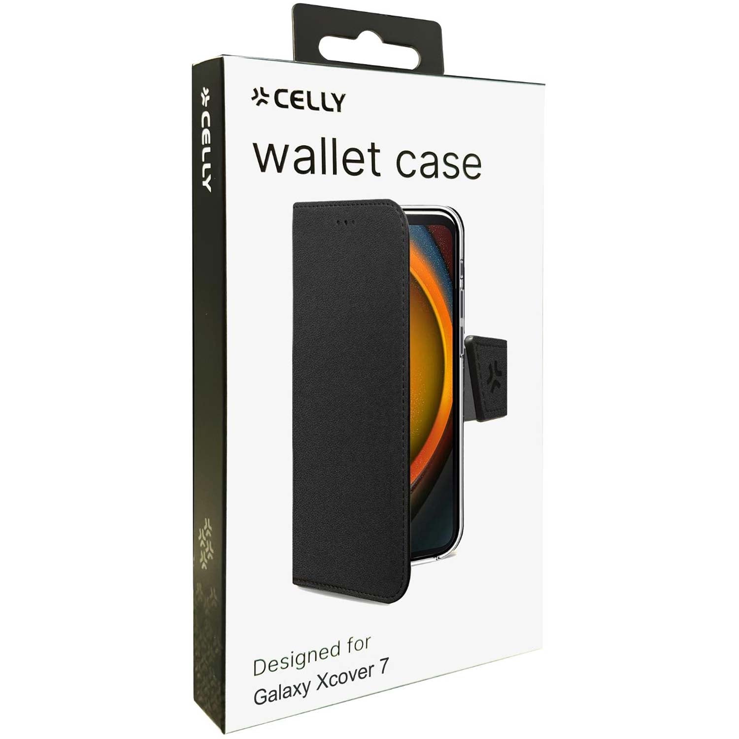 Wally Wallet Case Galaxy XCover 7 musta