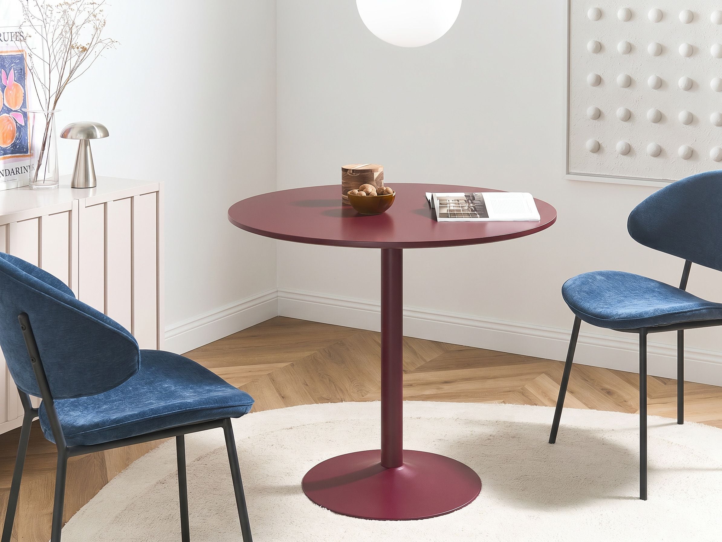 Ruokapöytä TINO Viininpunainen 90 cm 90 cm