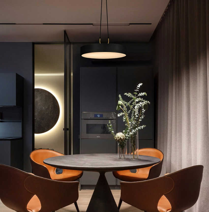 TOOLIGHT riippuva kattovalaisin LED APP947-1CP ROUND musta, 30x30x4cm