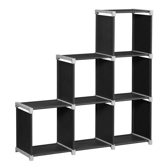 Moduulihylly LSN63H, 6 hyllyä, musta