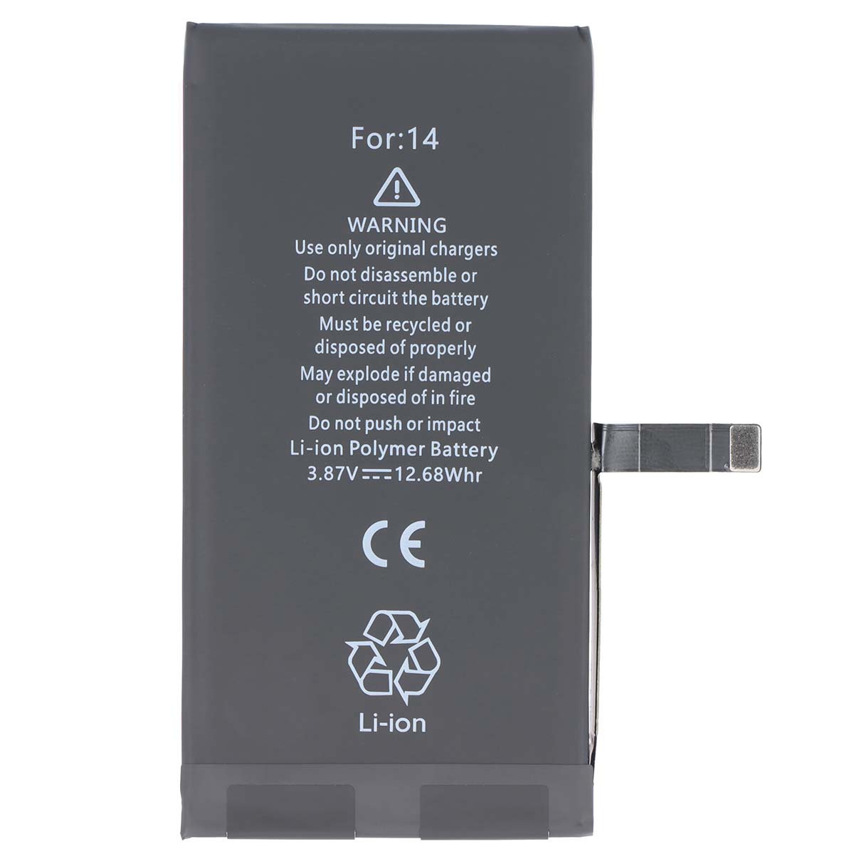 Akku älypuhelimeen iPhone 14 Li-polymeeri 3279mAh 3.87V 12.68Wh