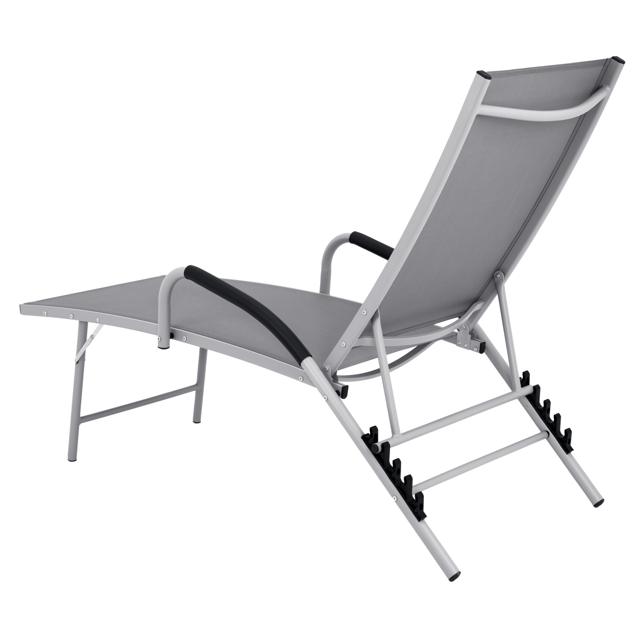 Alumiininen kokoontaitettava puutarhatuoli säädettävällä selkänojalla