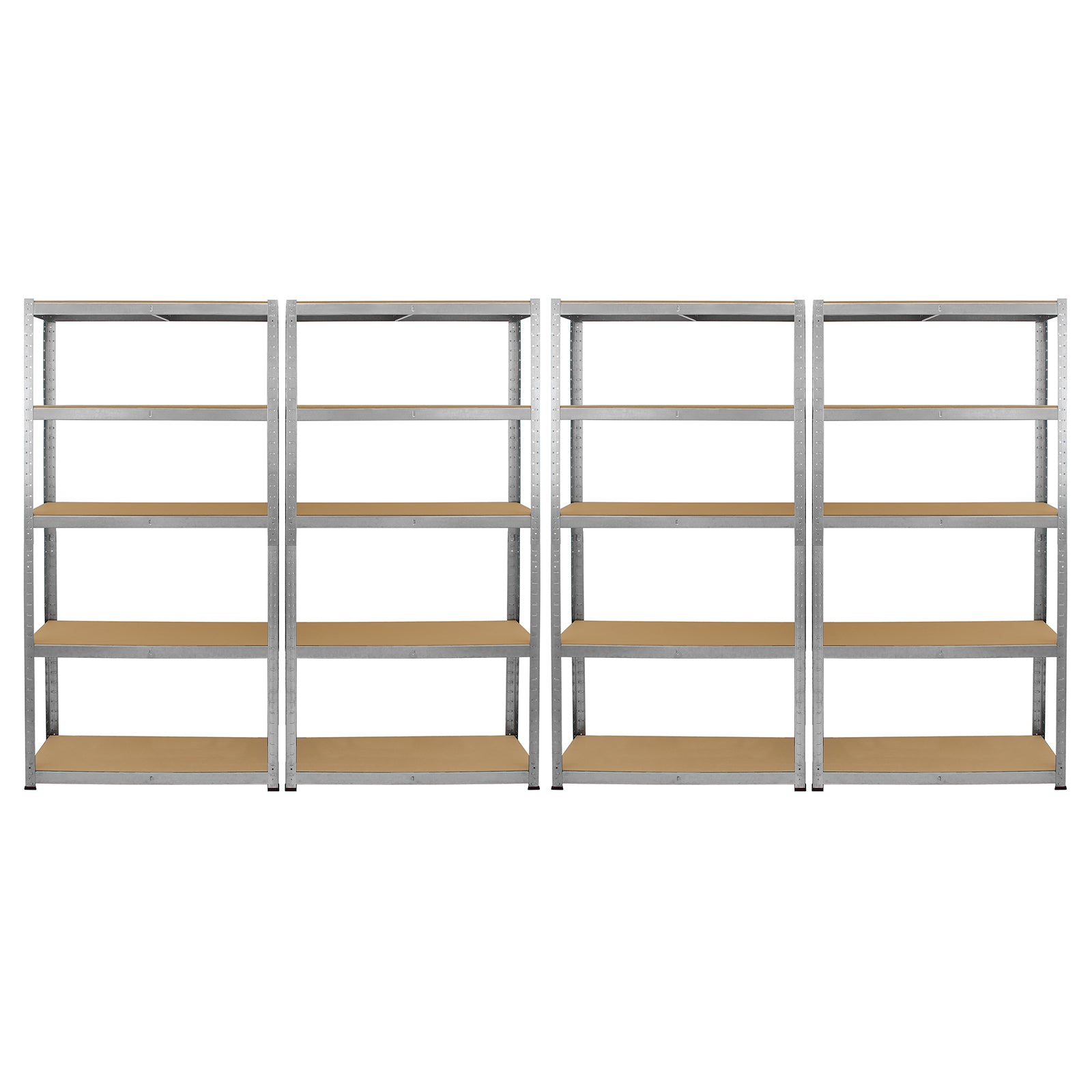 Monster-hyllystö, 4 x Galwix-sinkitty teräshylly, 90 cm leveä