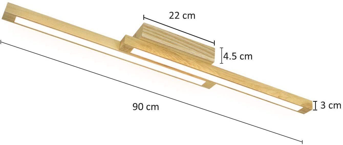 ZMH LED-kattovalaisin 3000k olohuoneen valaisin 114 cm pitkä 2 valoa