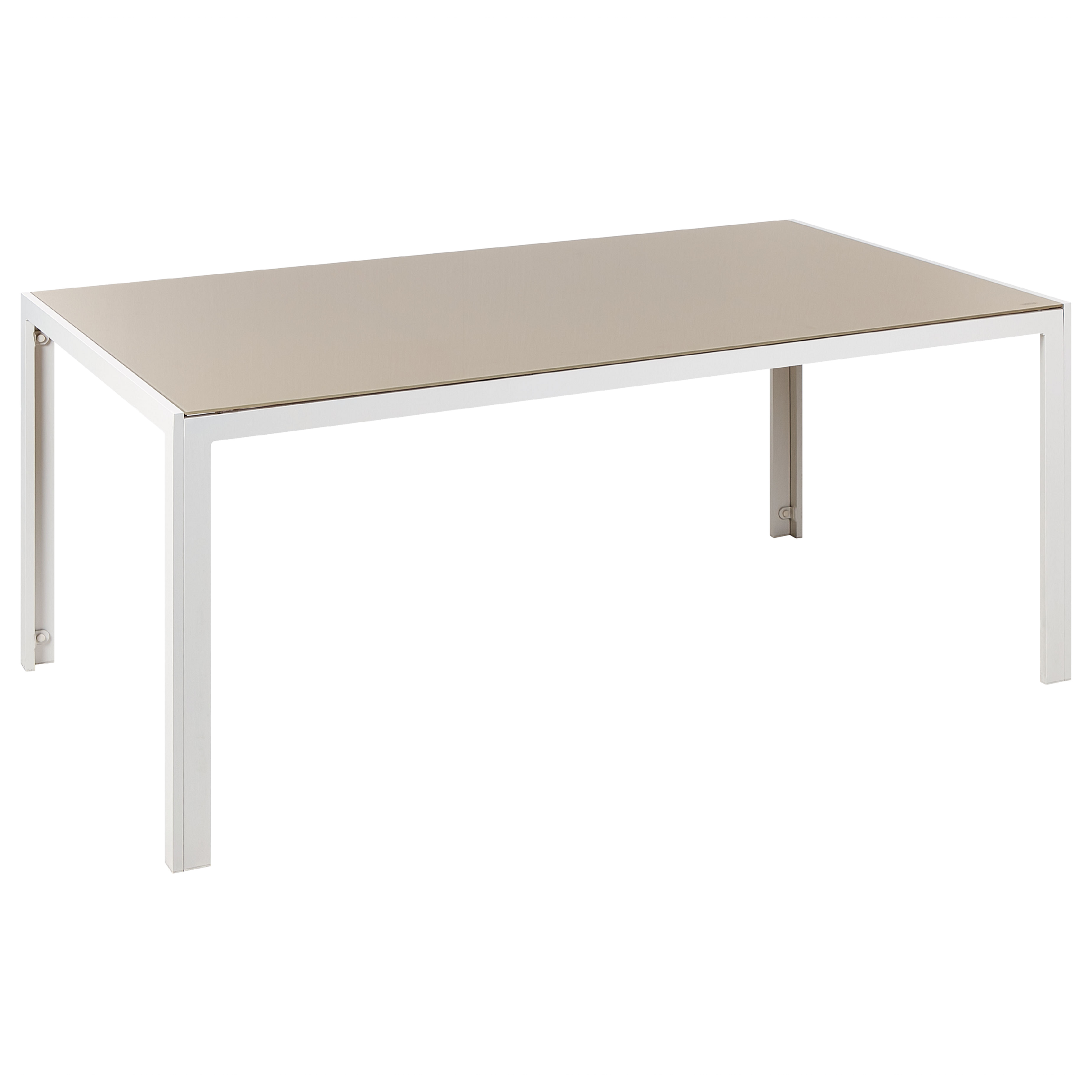 Puutarhapöytä CATANIA 160 cm 91 cm Lasi Beige