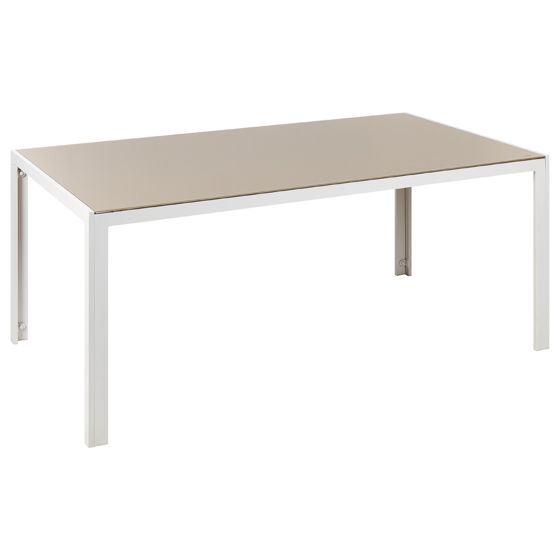 Puutarhapöytä CATANIA 160 cm 91 cm Lasi Beige