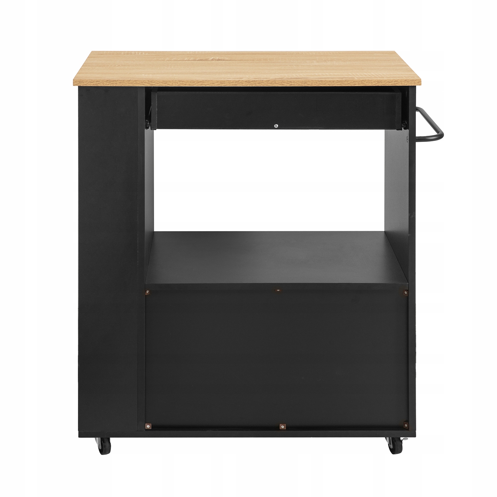 SoBuy Keittiövaunu FKW113-SCH ekologinen lastulevyvaunu pyörillä