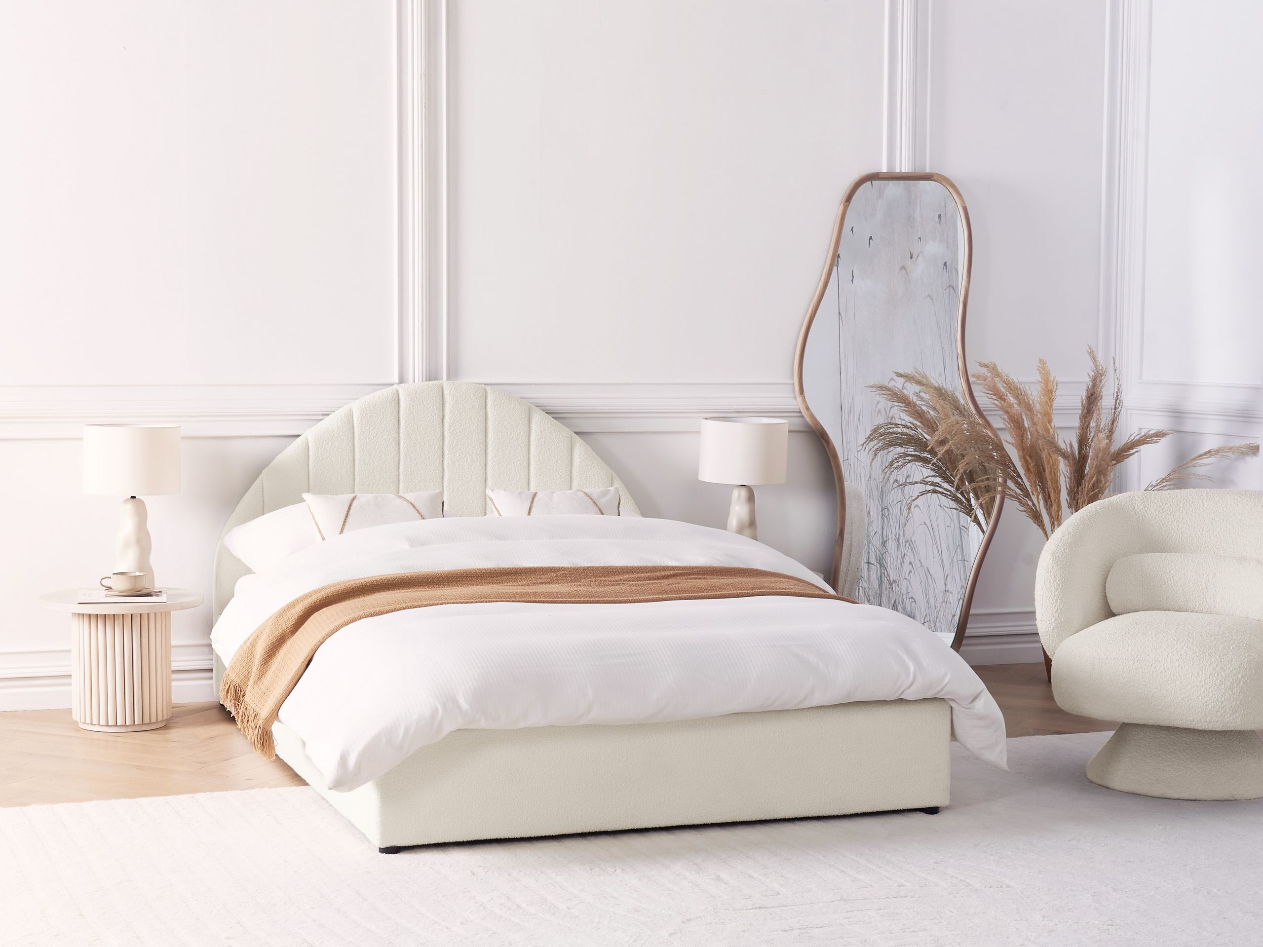 Sänky säilytystilalla buklee CHADENET 140 x 200 cm Luonnonvalkoinen