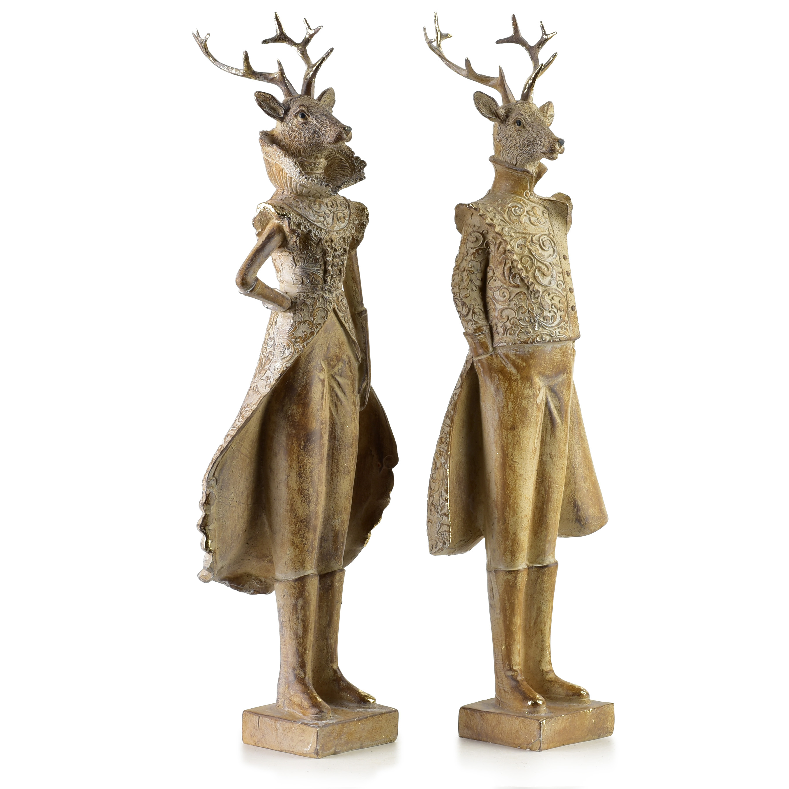 Figuuri polyresiini Santa Lila Hirvityttö 13,5x10,5x43 ruskea 1kpl