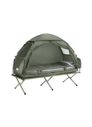 SoBuy Retkeilyteltta OGS32-GR ympäristöystävällinen 3-in-1 - yhden hengen