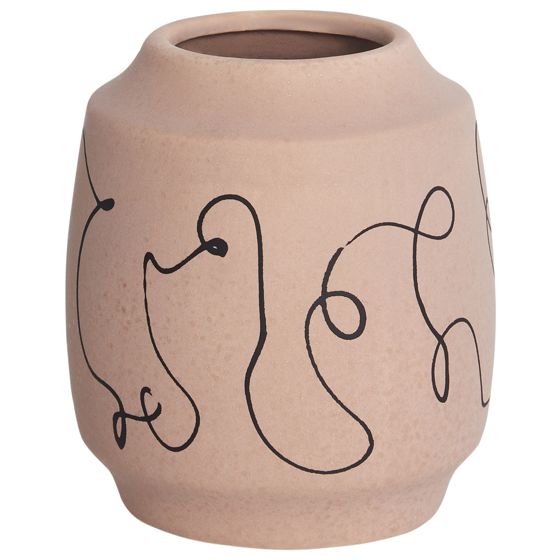 Kukkamaljakko SKATE kivitavara 20 cm Hiekanbeige