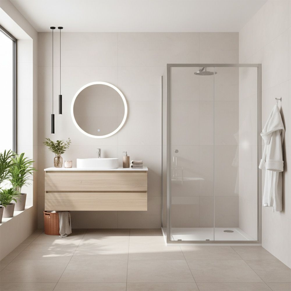 REA Kulmasuihkukaappi Primo Slide 120x100 kromi, 120X100X190CM