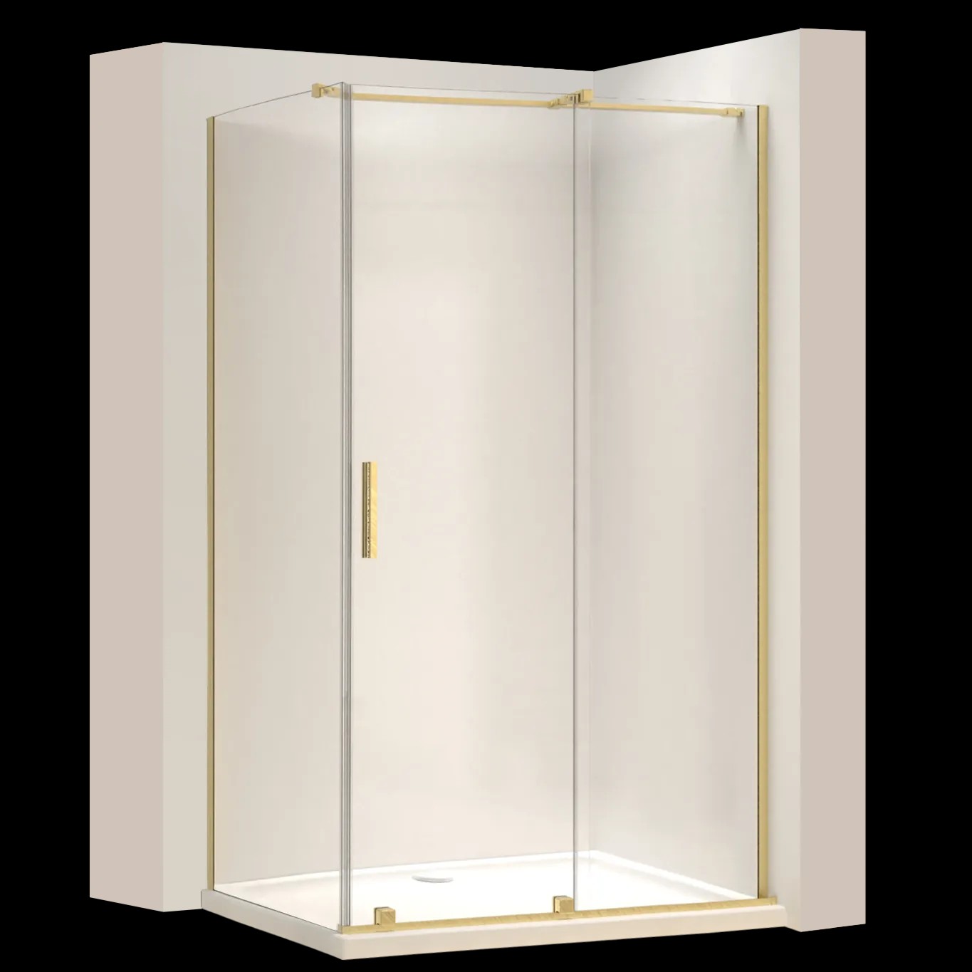 REA Kulmasuihkukaappi MONTANA 130x90 harjattu kulta, 130X90X200, 5CM