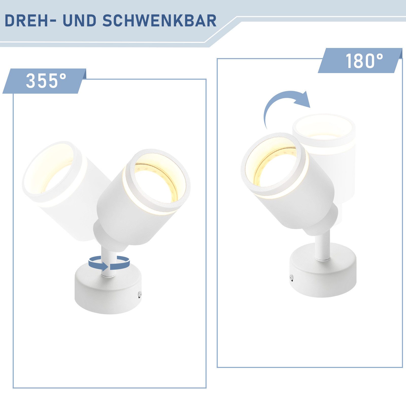 NETTLIFE moderni kattokohdevalaisin 1 säädettävä GU10- lamppu