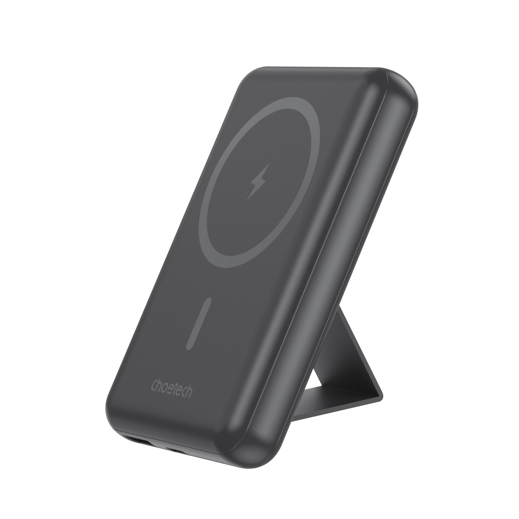 Varavirtalähde 10000mAh Langaton MagSafe USB-A USB-C Jalustatoiminto Musta