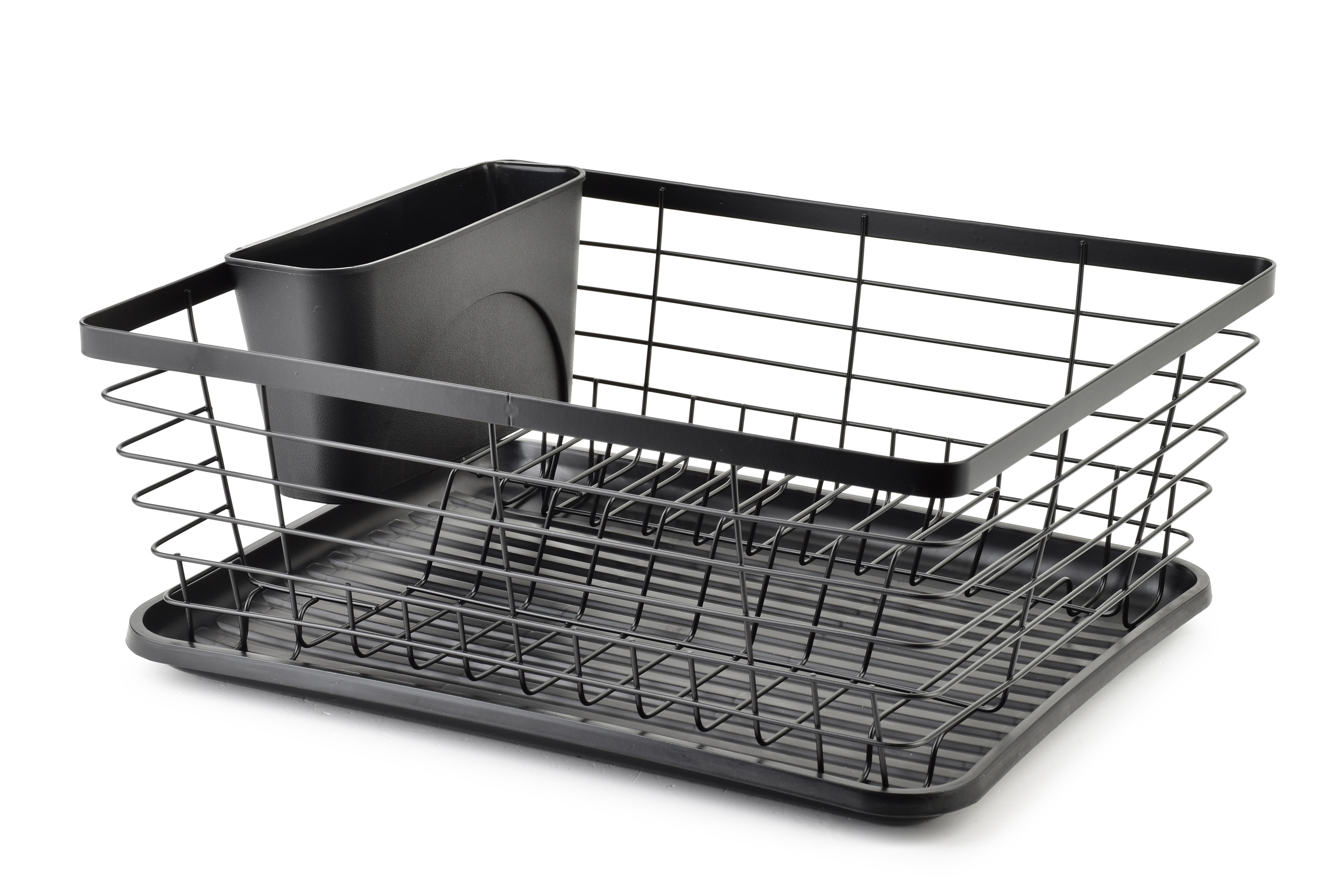 Astiankuivausteline metalli BASIC KITCHEN 36,3x30,2x14,5 cm musta 1 kpl