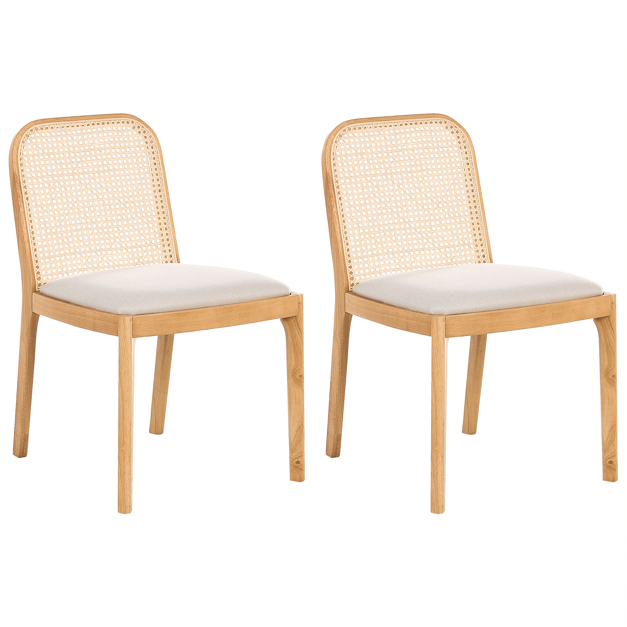 Ruokatuolisetti 2 kpl EDINA Kangas Vaaleanruskea/beige
