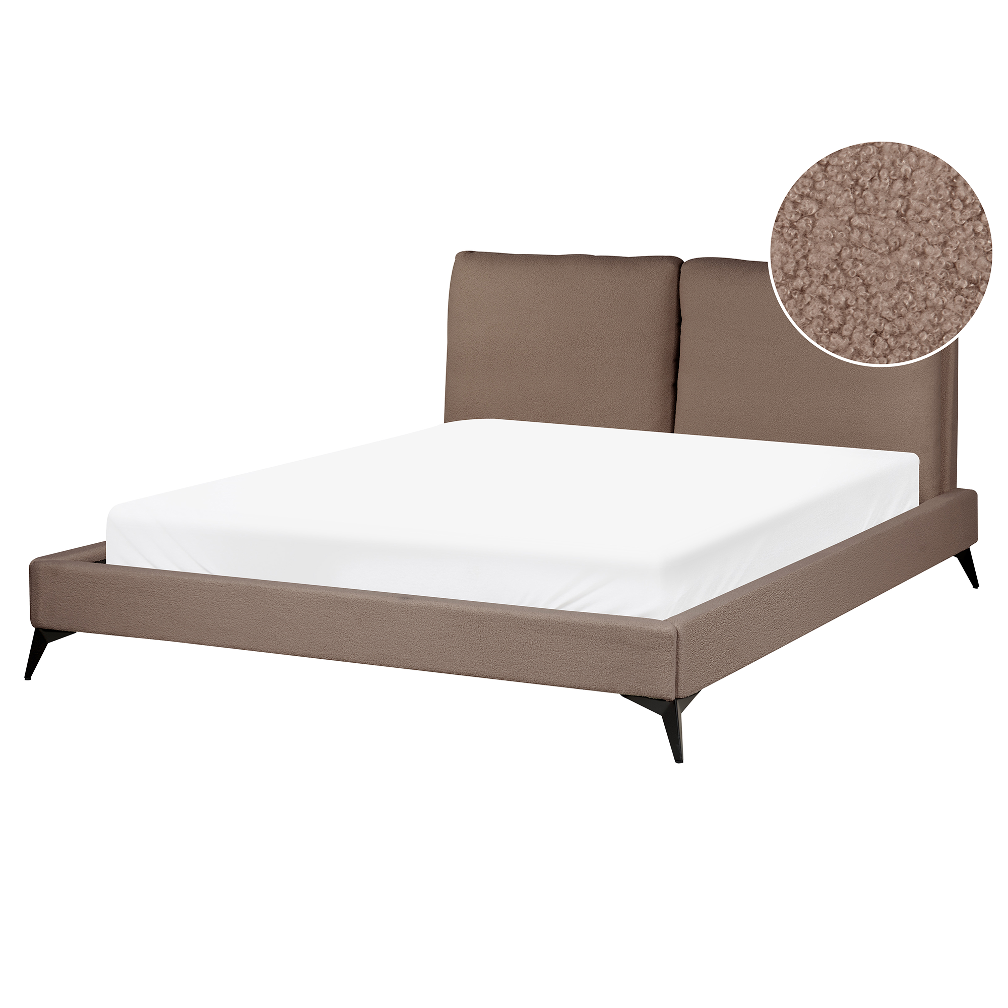 Sänky buklee MELLE 160 x 200 cm Ruskea